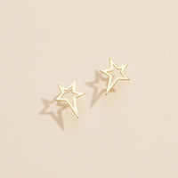 Star Gold Dip Stud Earrings