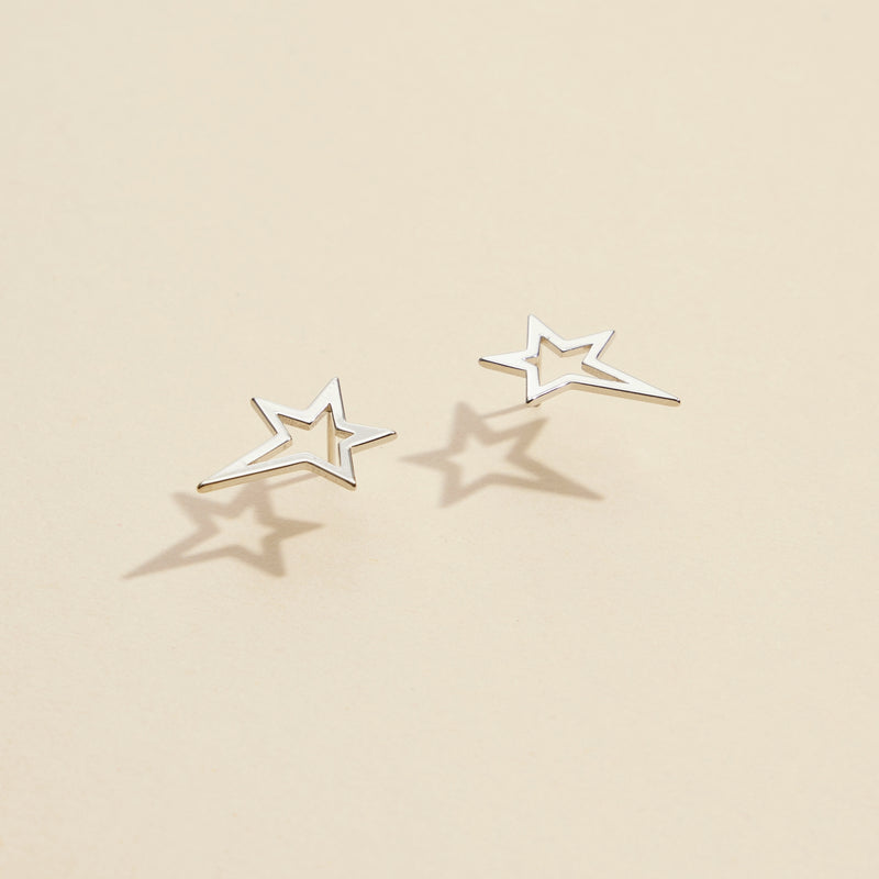 Star Gold Dip Stud Earrings