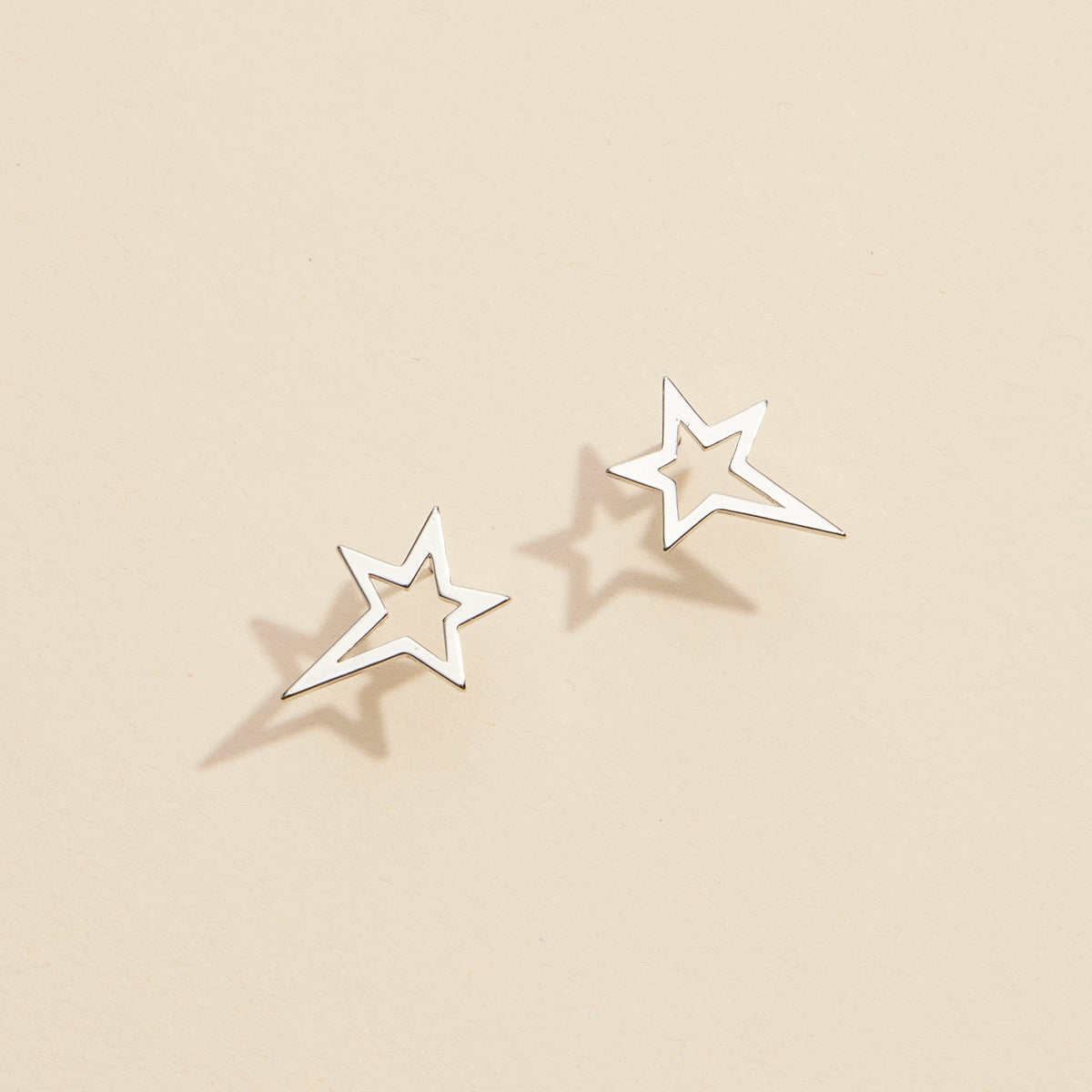 Star Gold Dip Stud Earrings