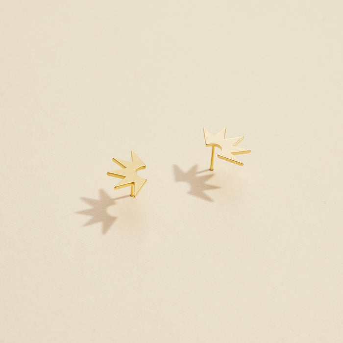 Sun Gold Dip Stud Earrings