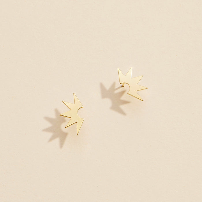 Sun Gold Dip Stud Earrings