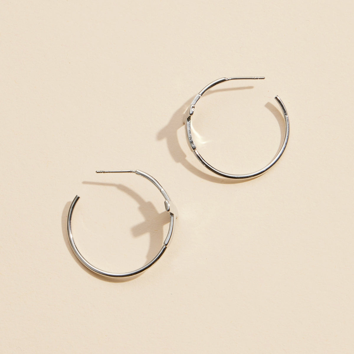 Cross Gold Dip Hoop Earrings