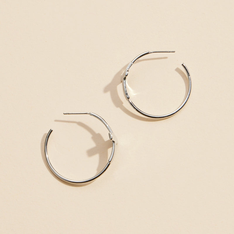 Cross Gold Dip Hoop Earrings