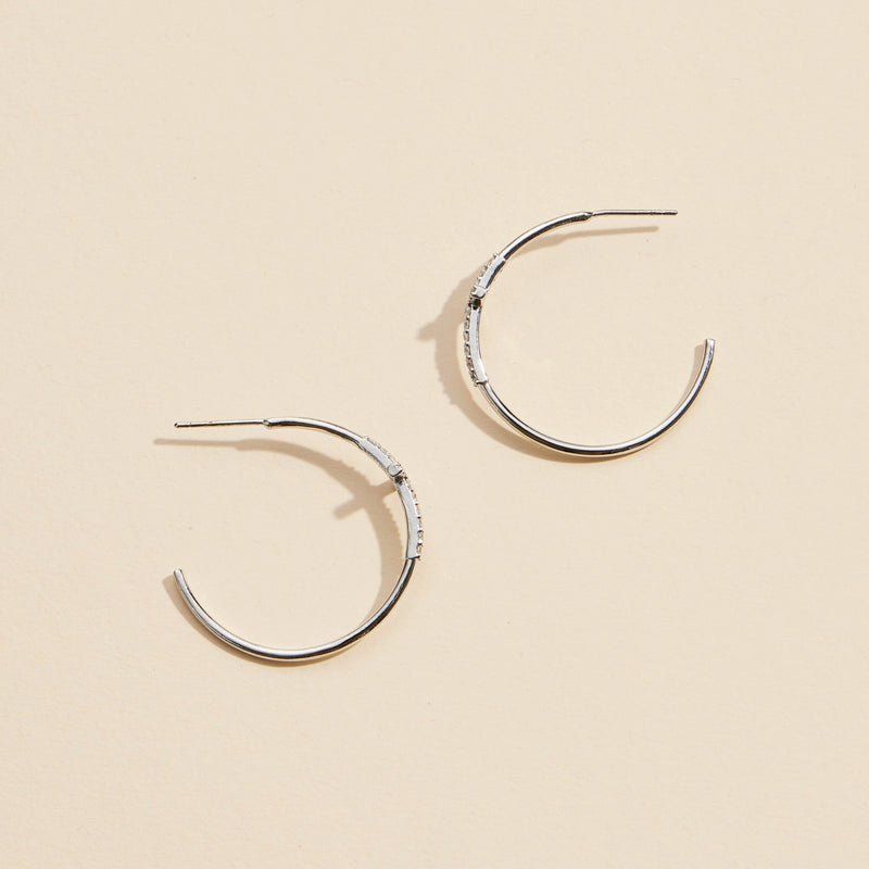 Cross Gold Dip Open Hoop Earrings