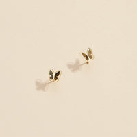 Butterfly Gold Dip Stud Earrings