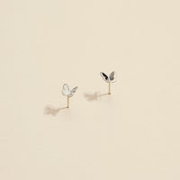 Butterfly Gold Dip Stud Earrings