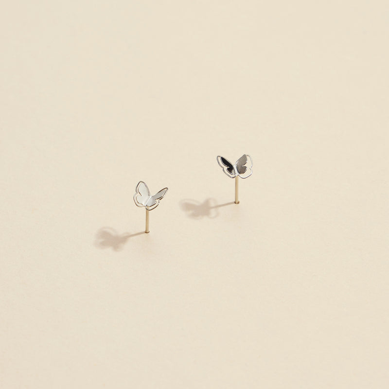 Butterfly Gold Dip Stud Earrings