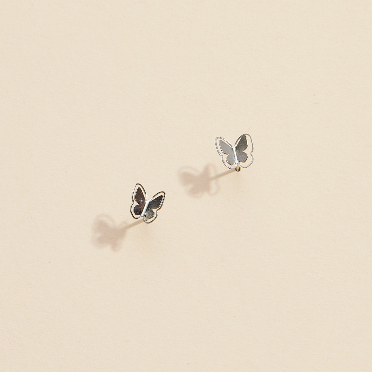 Butterfly Gold Dip Stud Earrings