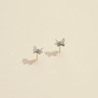 Butterfly Gold Dip Layered Stud Earrings