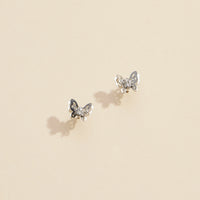 Butterfly Gold Dip Layered Stud Earrings