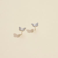 Butterfly Gold Dip Stud Earrings