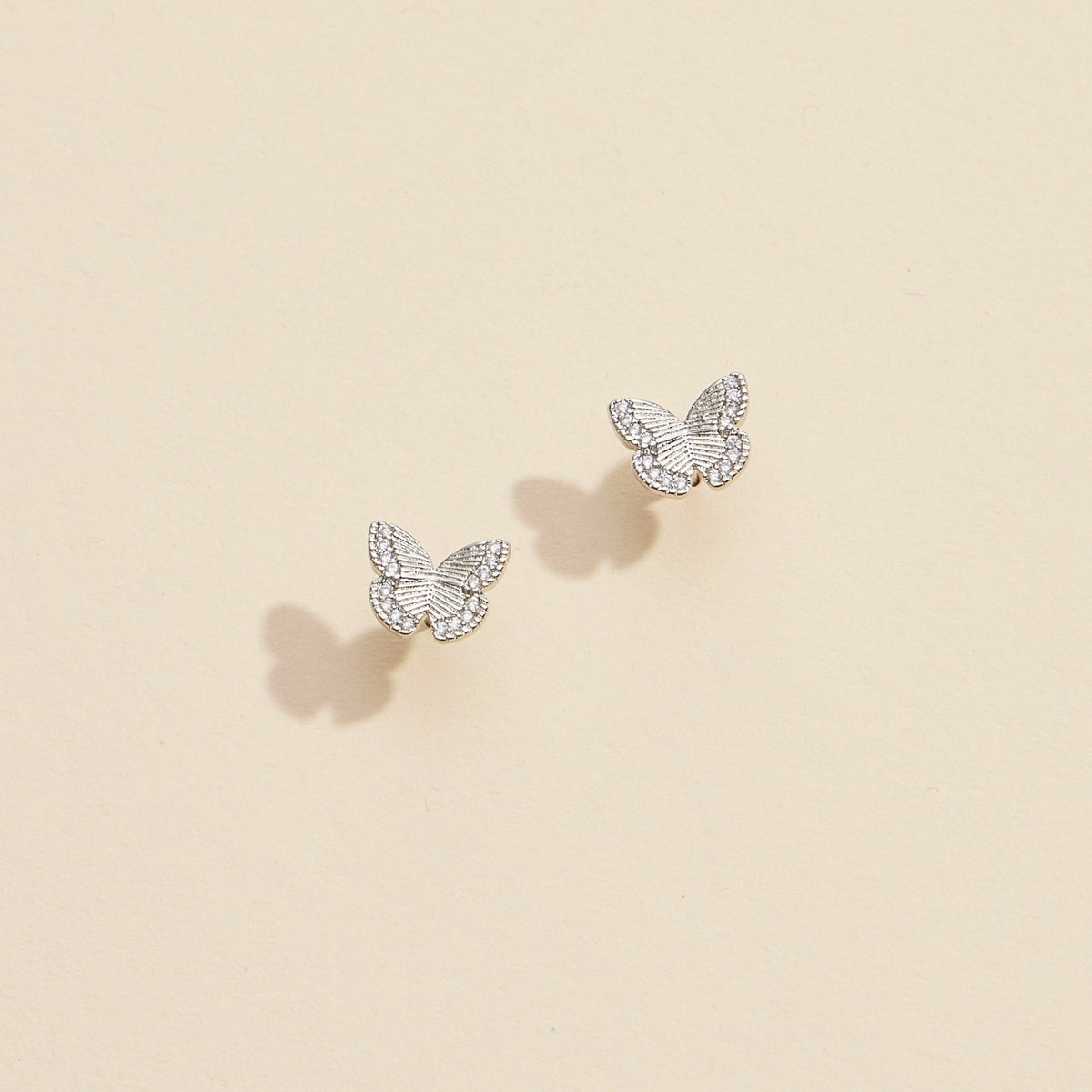 Butterfly Gold Dip Stud Earrings