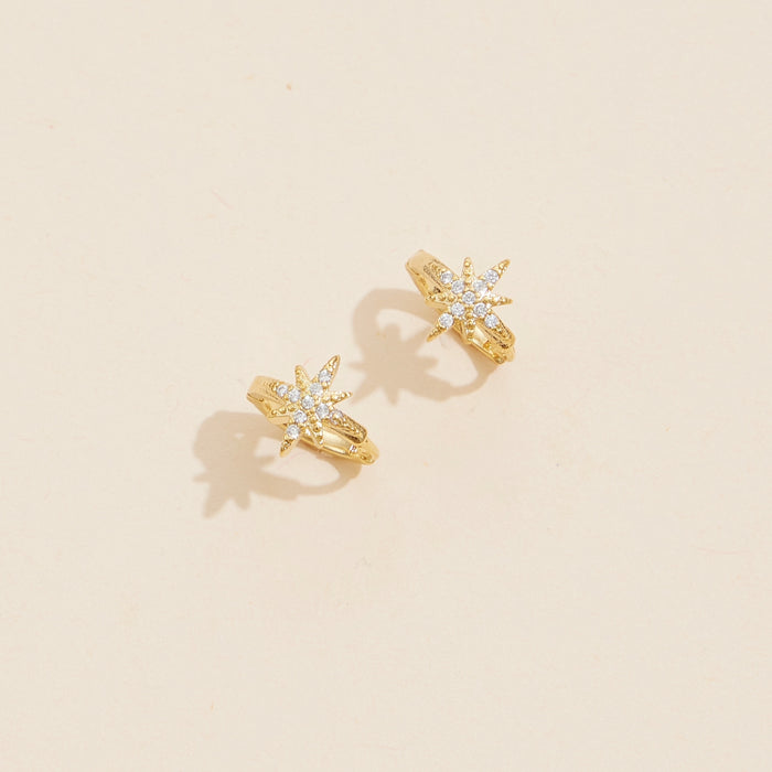 Northern Star 18K Gold Dip Basic Hoop Earrings