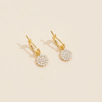 Round Charm 18K Gold Dip Basic Hoop Earrings