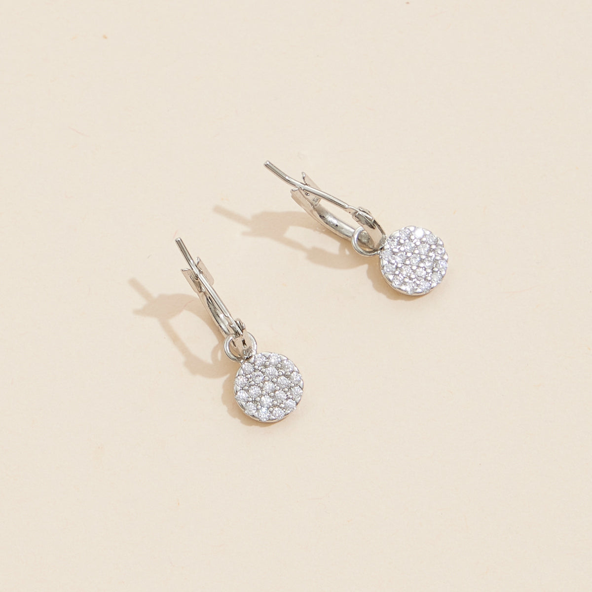 Round Charm 18K Gold Dip Basic Hoop Earrings
