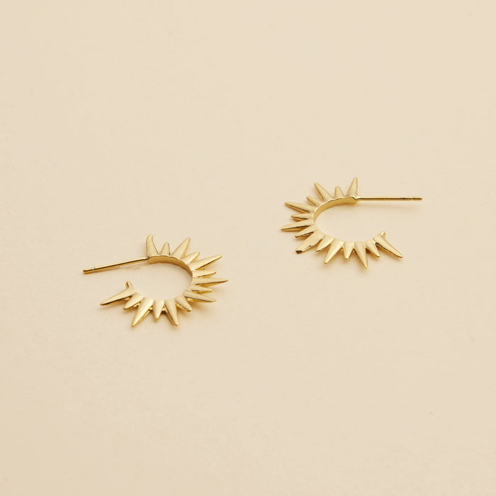 Sun Gold Dip Hoop Earrings