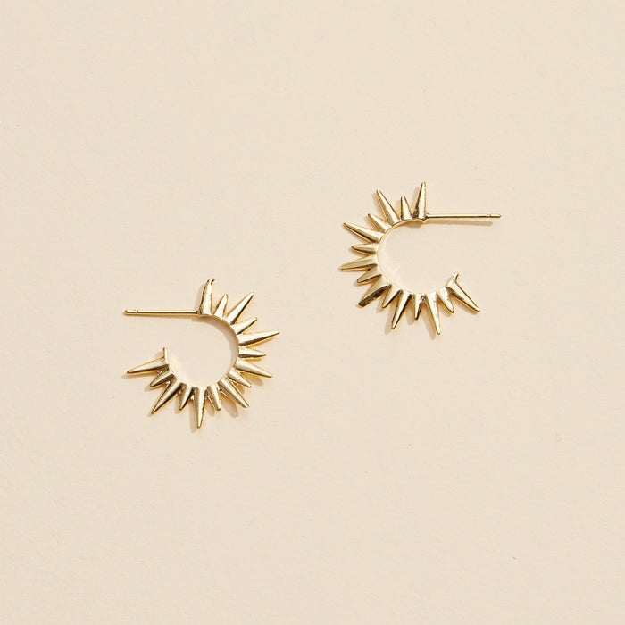 Sun Gold Dip Hoop Earrings