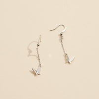 Butterfly Charm Gold Dip Dangling Earrings