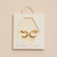 CZ Northern Star Huggie Earrings | 18K Gold Dipped