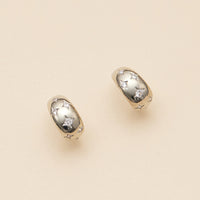 CZ Northern Star Huggie Earrings | 18K Gold Dipped
