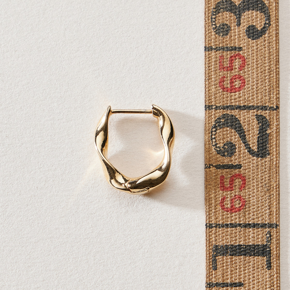 18K Gold Dipped Twisted Hoop Earrings