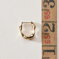 18K Gold Dipped Twisted Hoop Earrings