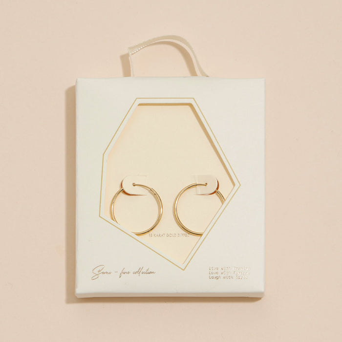 Classic Hoop Earrings | 18K Gold Dipped Jewelry