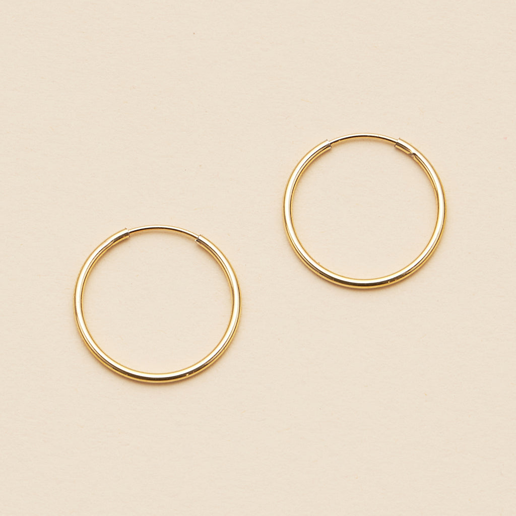 Classic Hoop Earrings | 18K Gold Dipped Jewelry