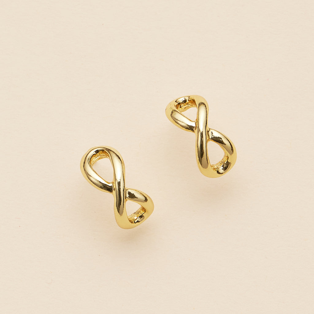 Infinity 18K Gold Dip Hoop Earrings