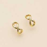 Infinity 18K Gold Dip Hoop Earrings