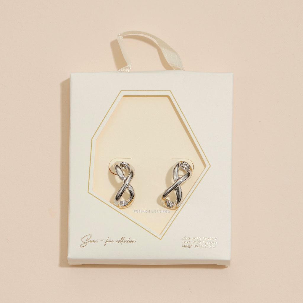 Infinity 18K Gold Dip Hoop Earrings