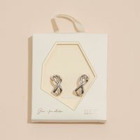 Infinity 18K Gold Dip Hoop Earrings