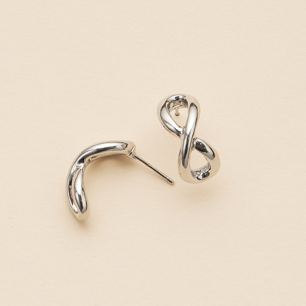 Infinity 18K Gold Dip Hoop Earrings
