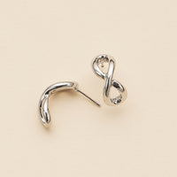 Infinity 18K Gold Dip Hoop Earrings