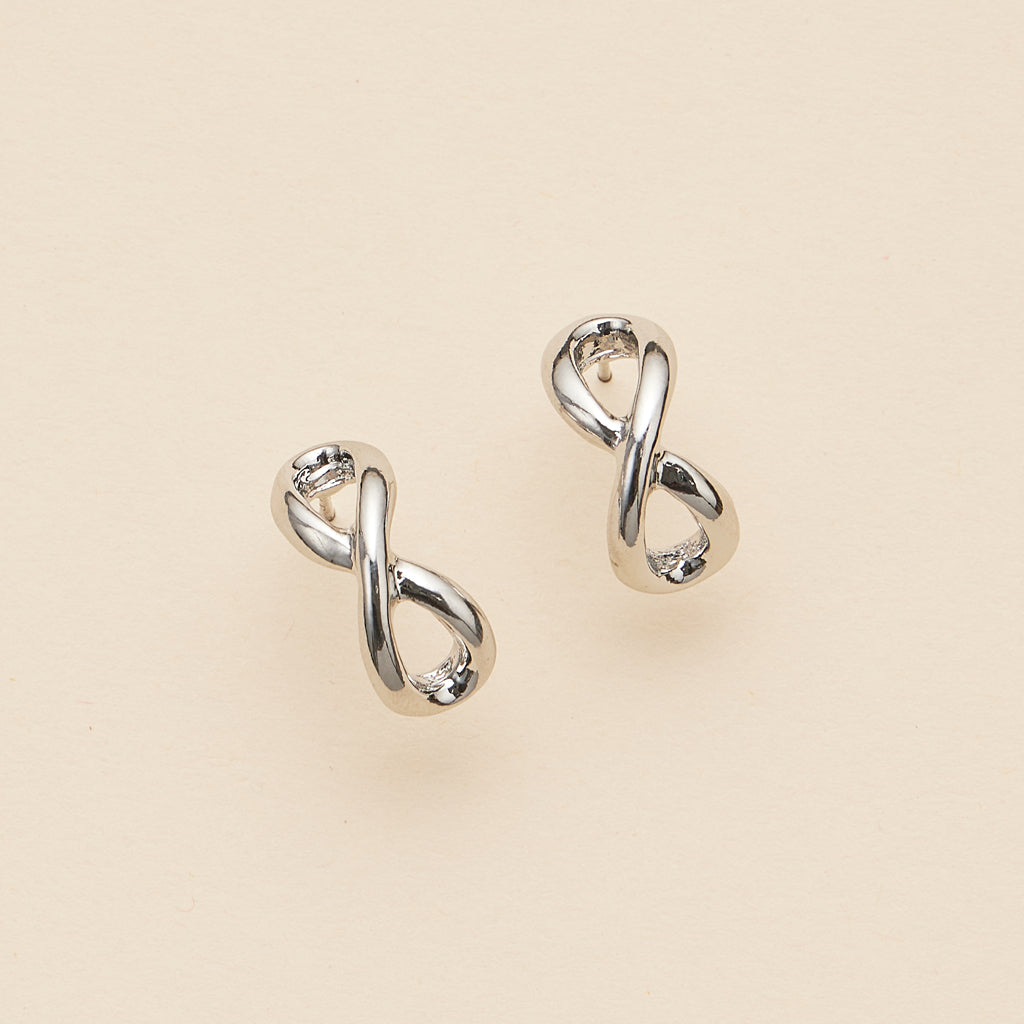 Infinity 18K Gold Dip Hoop Earrings