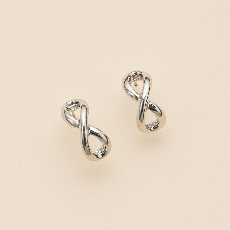 Infinity 18K Gold Dip Hoop Earrings