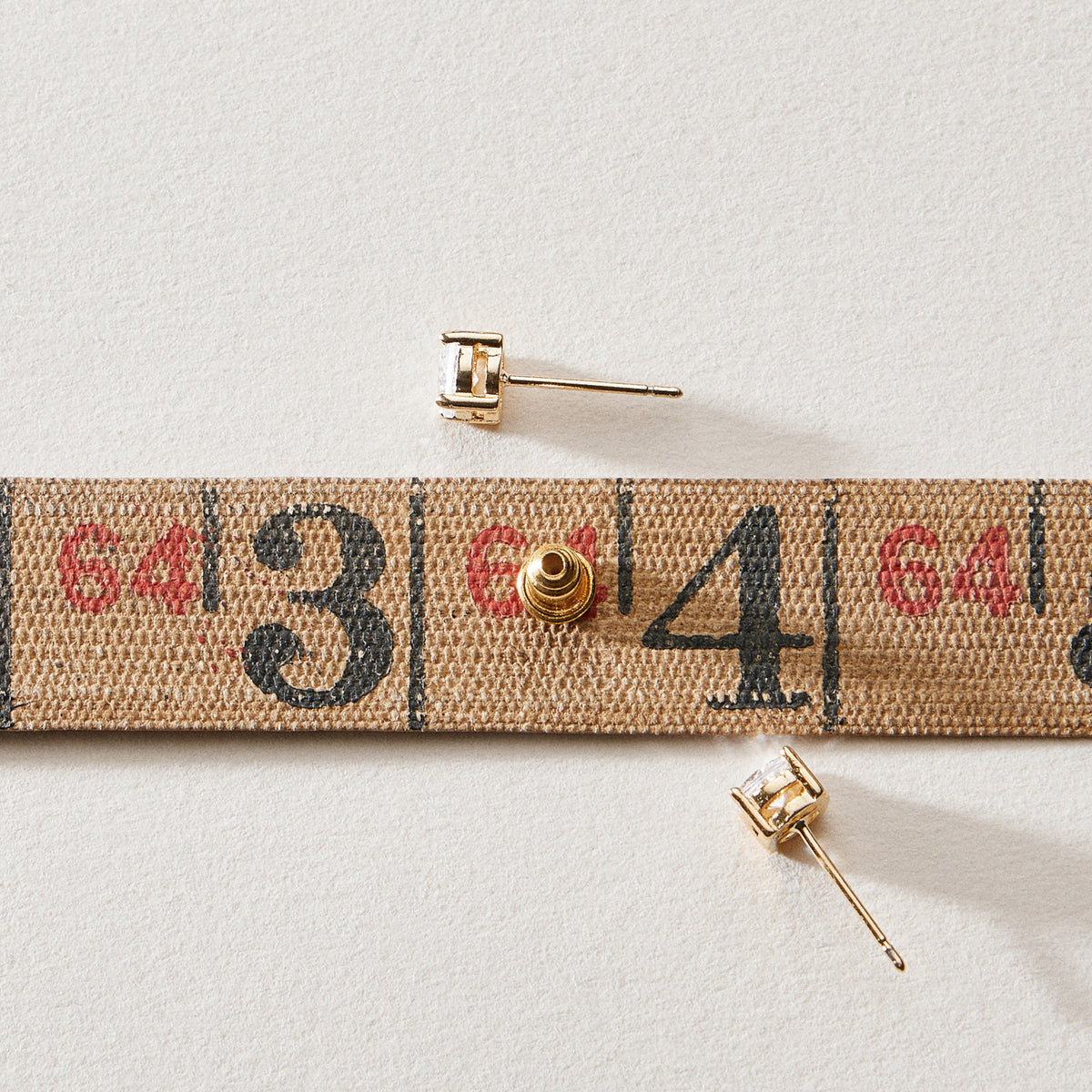 Gold Dipped Cubic Zirconia Stud Earrings