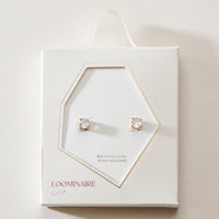 Gold Dipped Cubic Zirconia Stud Earrings