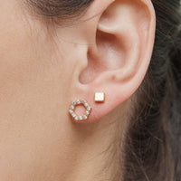 18K Gold Dipped Minimalist 6-Pair Geometric Gold Stud Earring Set – Modern and Chic Designs