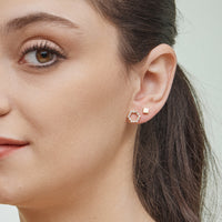 18K Gold Dipped Minimalist 6-Pair Geometric Gold Stud Earring Set – Modern and Chic Designs