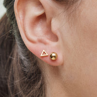 18K Gold Dipped Minimalist 6-Pair Geometric Gold Stud Earring Set – Modern and Chic Designs