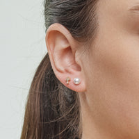 18K Gold Dipped Geometric Stud Earring Set – Hexagons, Circles, Triangles, and Crystal-Accented Designs