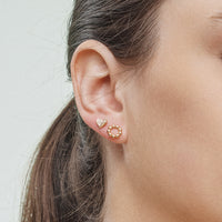 12-Piece Gold & Silver Earring Set – Lock, Key, Heart & Pearl Jewelry Collection 18K Gold Dipped