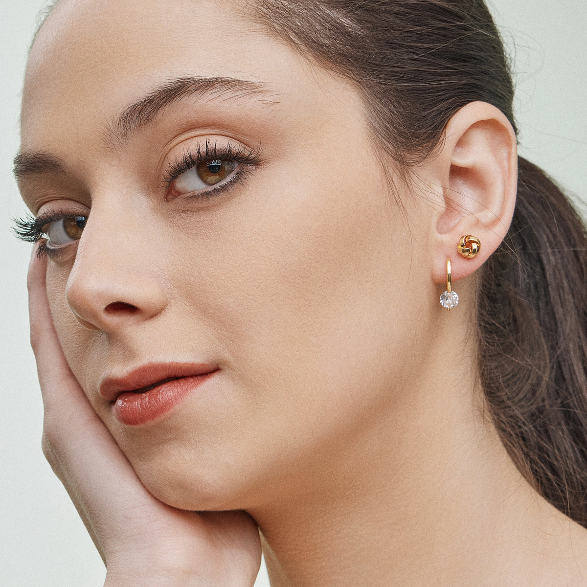 12-Piece Gold Earring Set – Heart, Pearl, Knot, & Hoop Jewelry Collection (18K Gold Dipped)