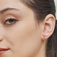 12-Piece Gold Earring Set – Heart, Pearl, Knot, & Hoop Jewelry Collection (18K Gold Dipped)