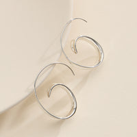 18K Gold-Dipped Spiral Hoop Earrings – Sculptural Swirl Hoops in Gold & Silver