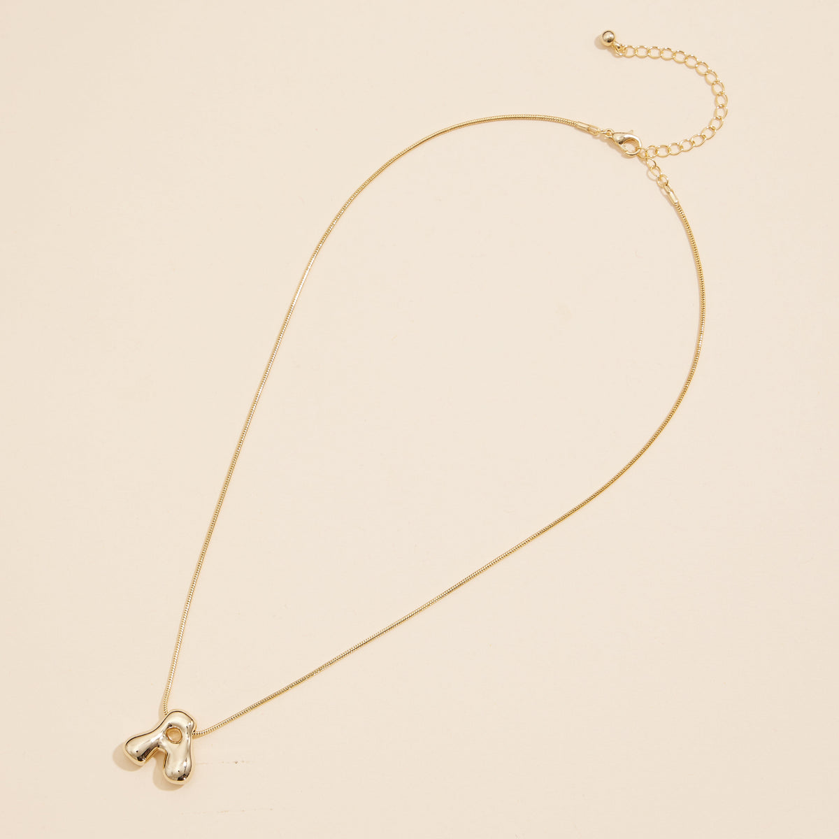 16 Assorted Pack of Bubble Design Initial Short Necklaces