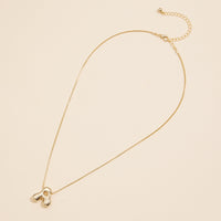 16 Assorted Pack of Bubble Design Initial Short Necklaces
