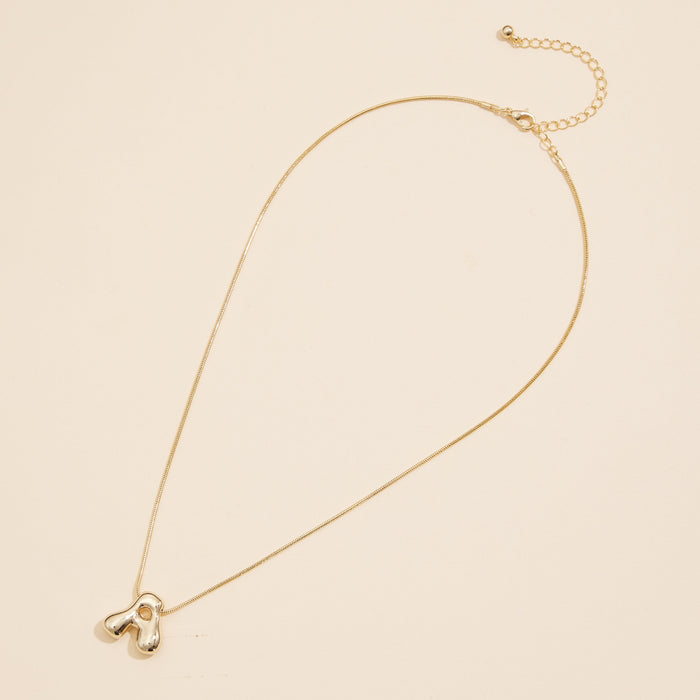 16 Assorted Pack of Bubble Design Initial Short Necklaces