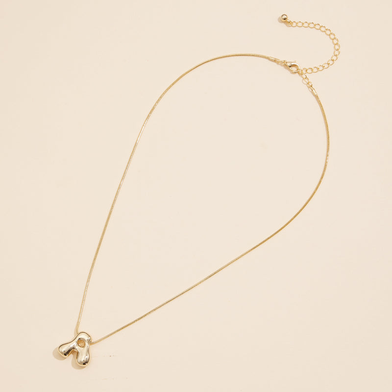 16 Assorted Pack of Bubble Design Initial Short Necklaces